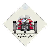 Morgan Super Sports 1934 Car Window Hanging Sign